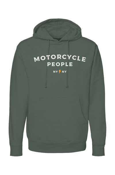 Motorcycle People NY Checkered Sleeve Hoodie