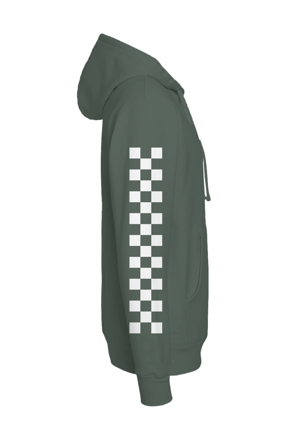 Motorcycle People NY Checkered Sleeve Hoodie