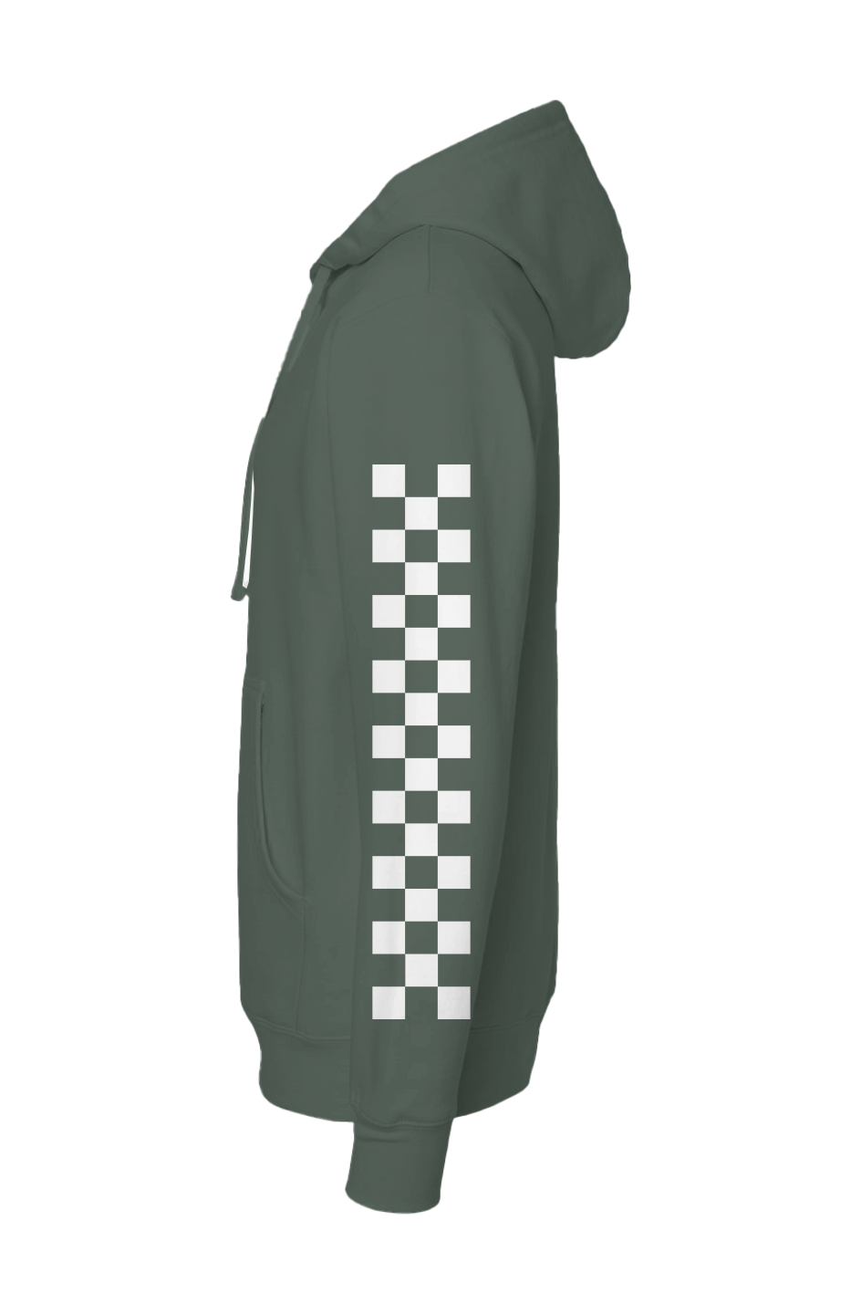 Motorcycle People NY Checkered Sleeve Hoodie