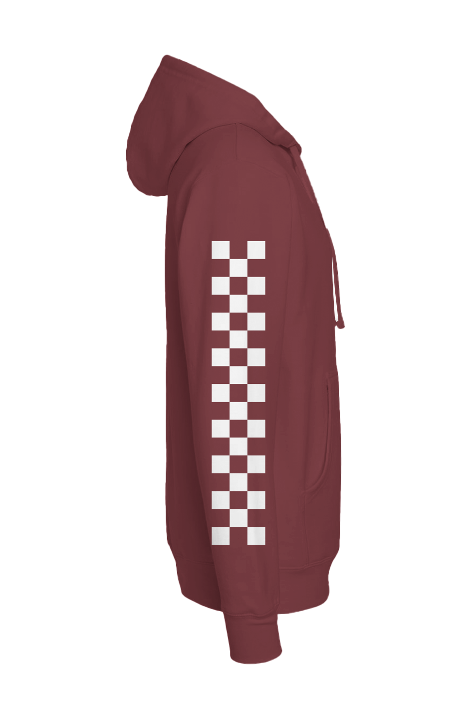 Motorcycle People NY Checkered Sleeve Hoodie