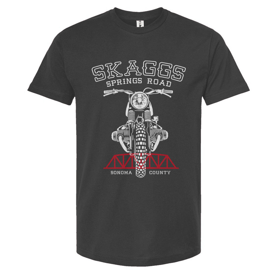 Skaggs Springs Bridge Motorcycle T-Shirt