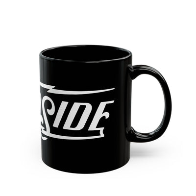 woodside brand black ceramic coffee mug