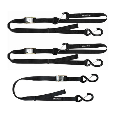 MotoTote tie-down bundle kit for securing your motorcycle