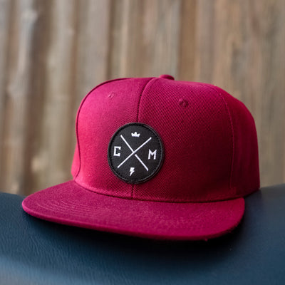 Crown Moto "Legend" Maroon Snapback Hat