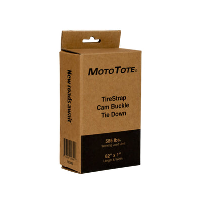 MotoTote tire strap packaging on a white background