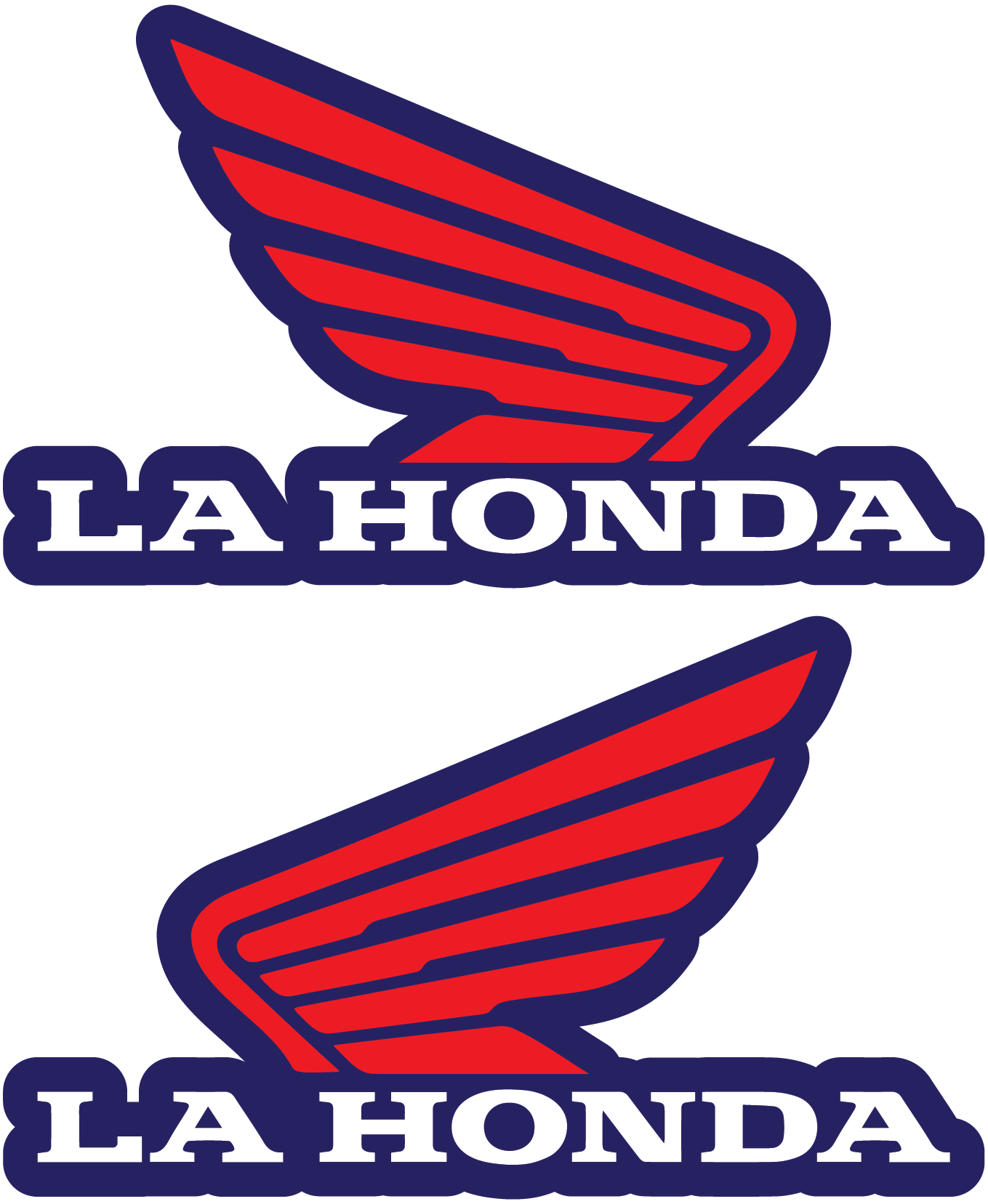 La Honda California Honda Parody Transfer Stickers 2 Sides