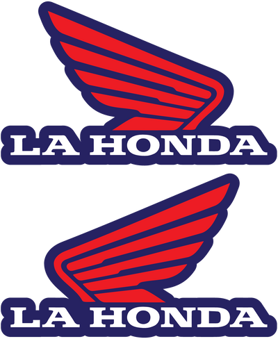 La Honda California Honda Parody Transfer Stickers 2 Sides