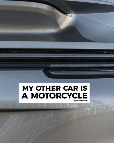 my other car is a motorcycle bumper sticker, car stickers, car decals, motorcycles, motorbikes, humor, motorcycle stickers, motorcyclists