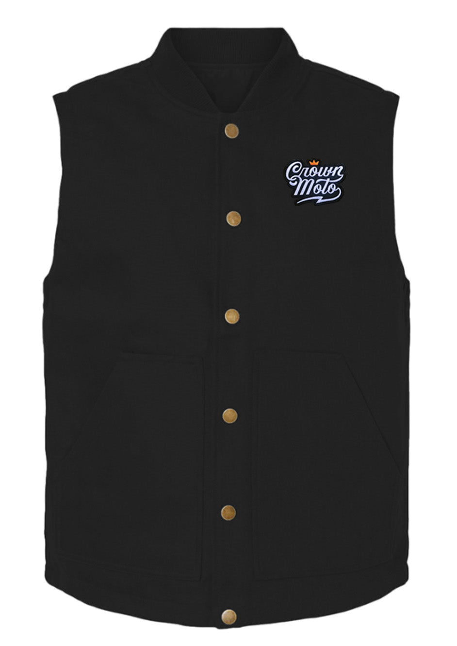 Crown Moto Insulated Canvas Patch Vest