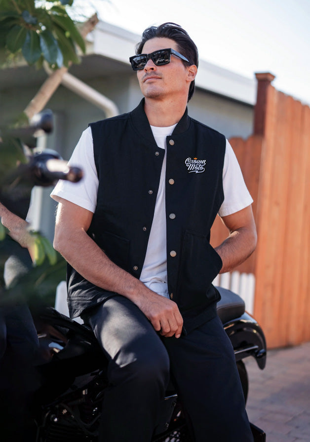 Crown Moto Insulated Canvas Patch Vest