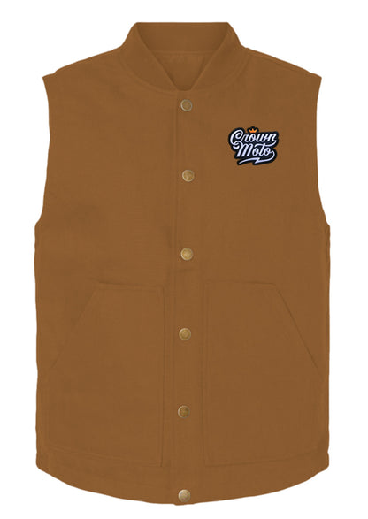 Crown Moto Insulated Canvas Patch Vest