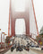 Motorcycles on Golden Gate Bridge in San Francisco at the local Distinguished Gentleman's Ride