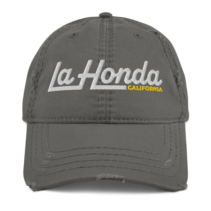 La Honda California embroidered hat in charcoal grey