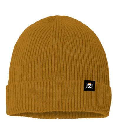 fine rib knit beanie, quality sustainable, knitted, woven tag, crown moto, motorcycle lifestyle, warm, headwear, beanies, helmet hair, brand, crown moto, logo