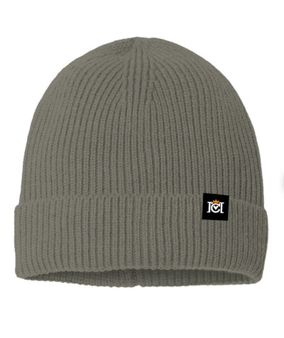 fine rib knit beanie, quality sustainable, knitted, woven tag, crown moto, motorcycle lifestyle, warm, headwear, beanies, helmet hair, brand, crown moto, logo