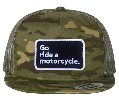 GRAM "Go ride a motorcycle" Patch Camo Trucker