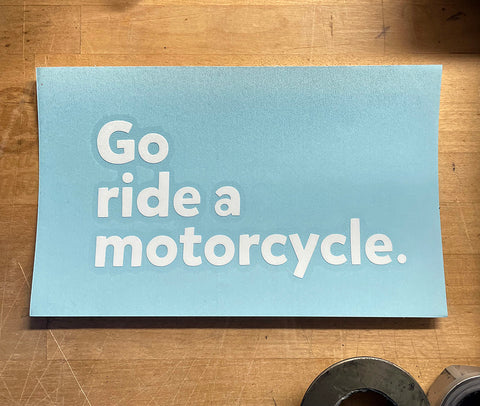 G.R.A.M. "Go ride a motorcycle" Transfer Sticker