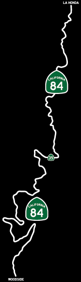 Highway 84 from Woodside to La Honda transfer decals