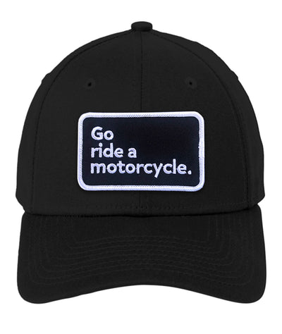 Go ride a motorcycle New Era cotton stretch structured cap