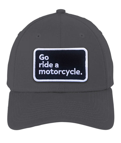 Go ride a motorcycle New Era cotton stretch structured cap