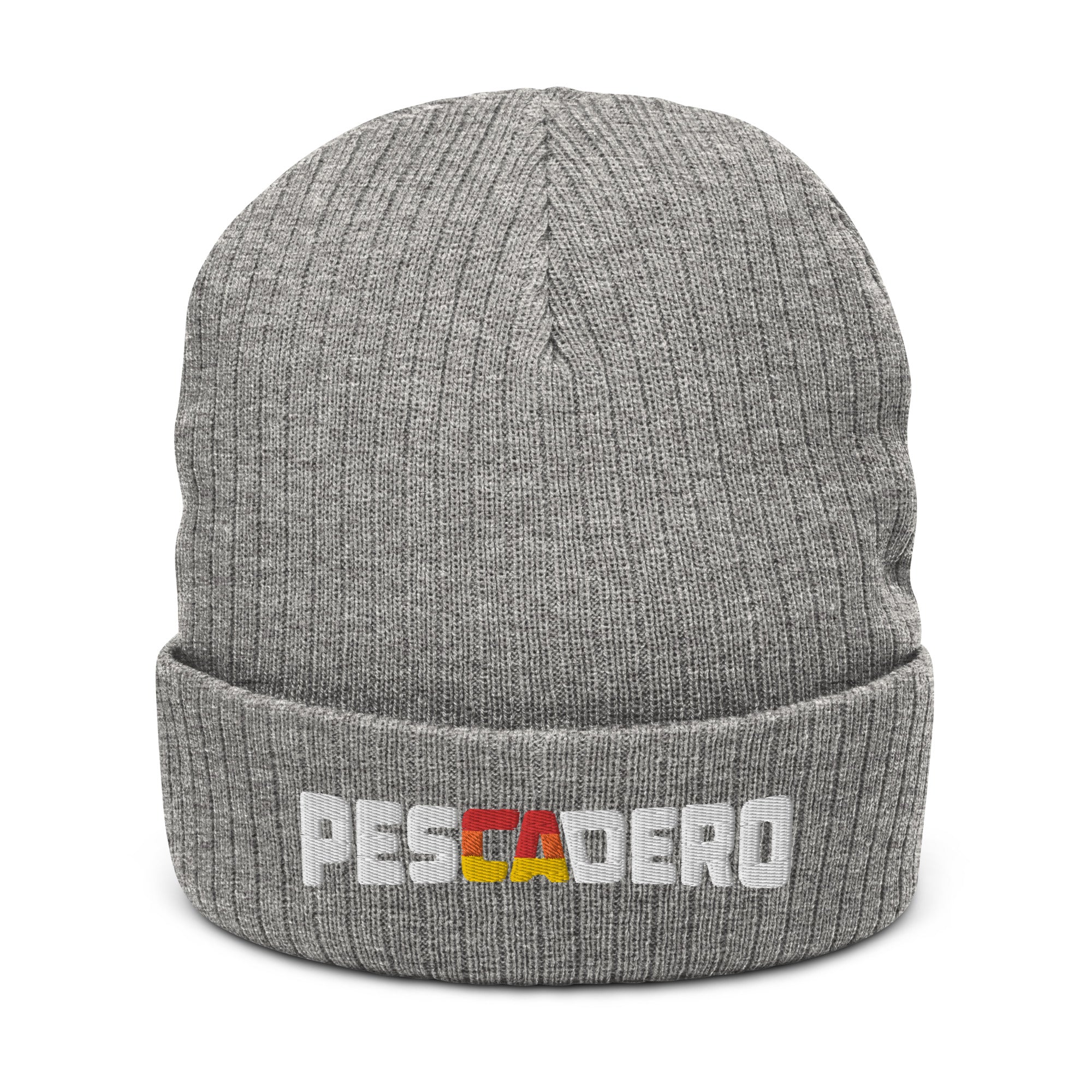 Pescadero Sunset embroidered ribbed knit beanie