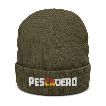 Pescadero Sunset embroidered ribbed knit beanie