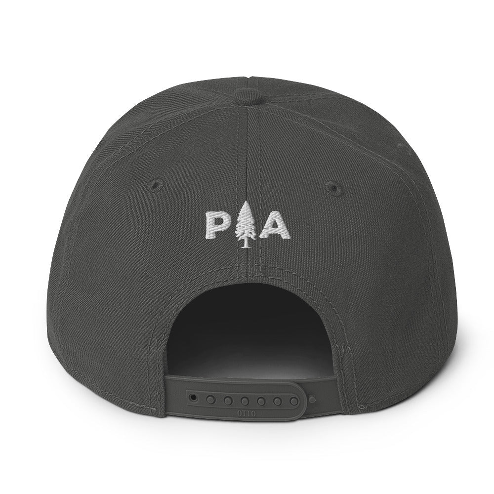 PA Tree embroidered on back of premium snapback hat
