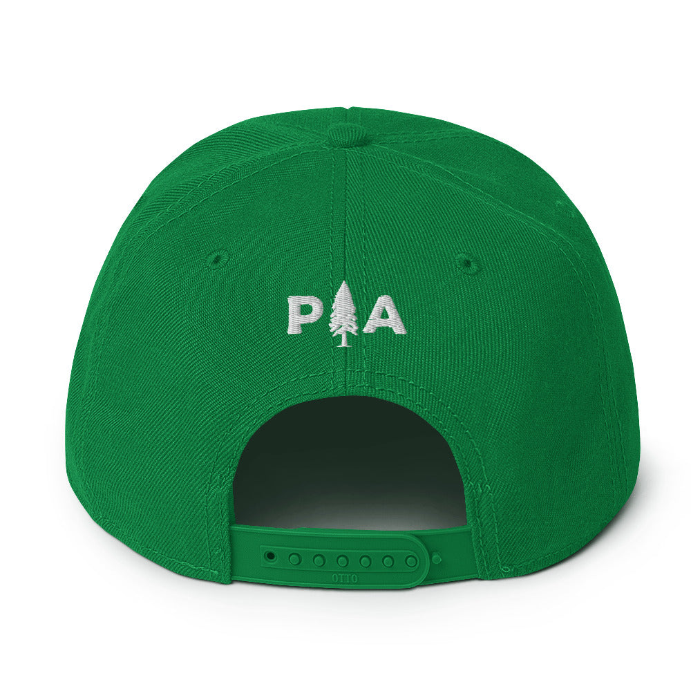 PA Tree embroidered on back of premium snapback hat