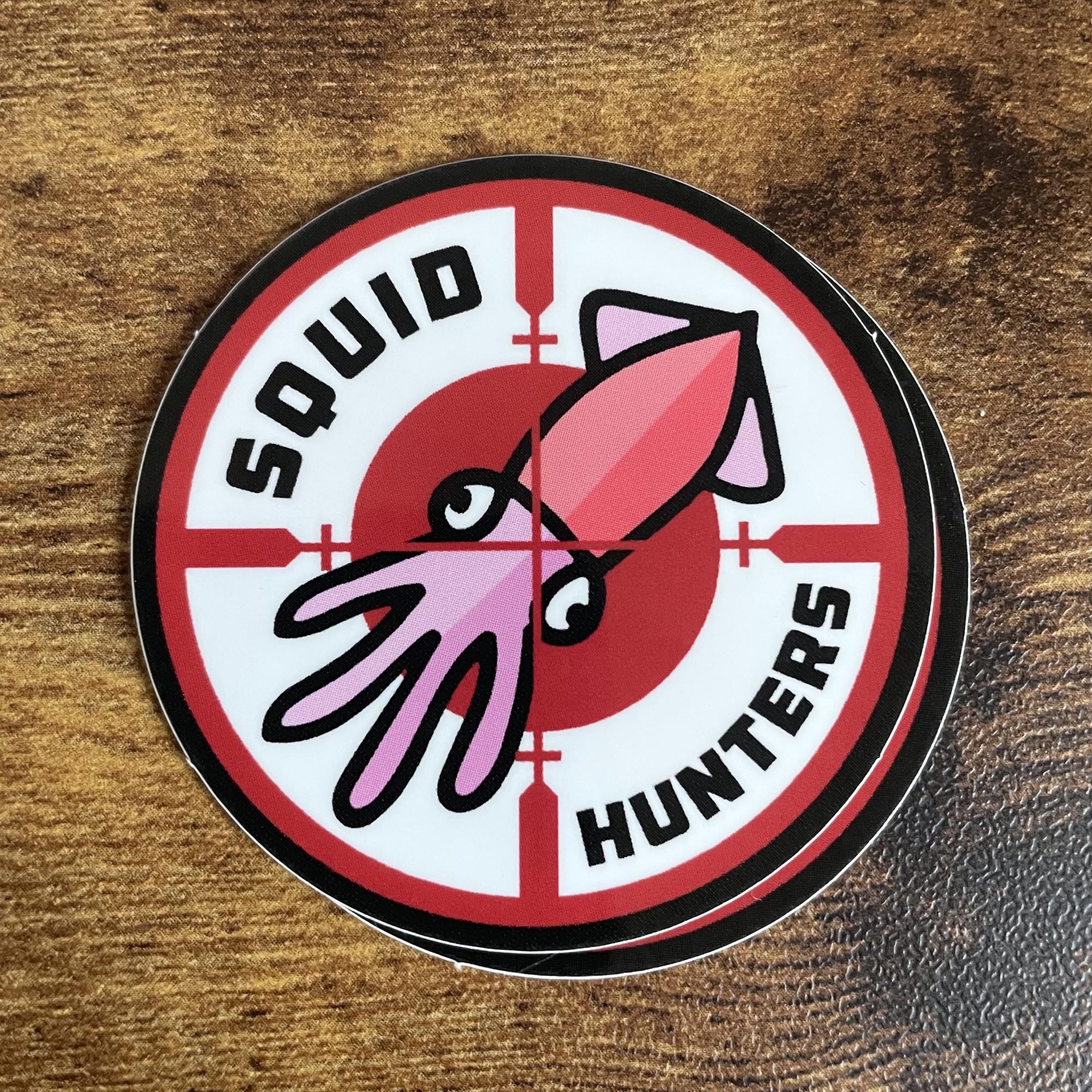 Squid Hunters decals for motorcyclists designed and sold by Crown Moto