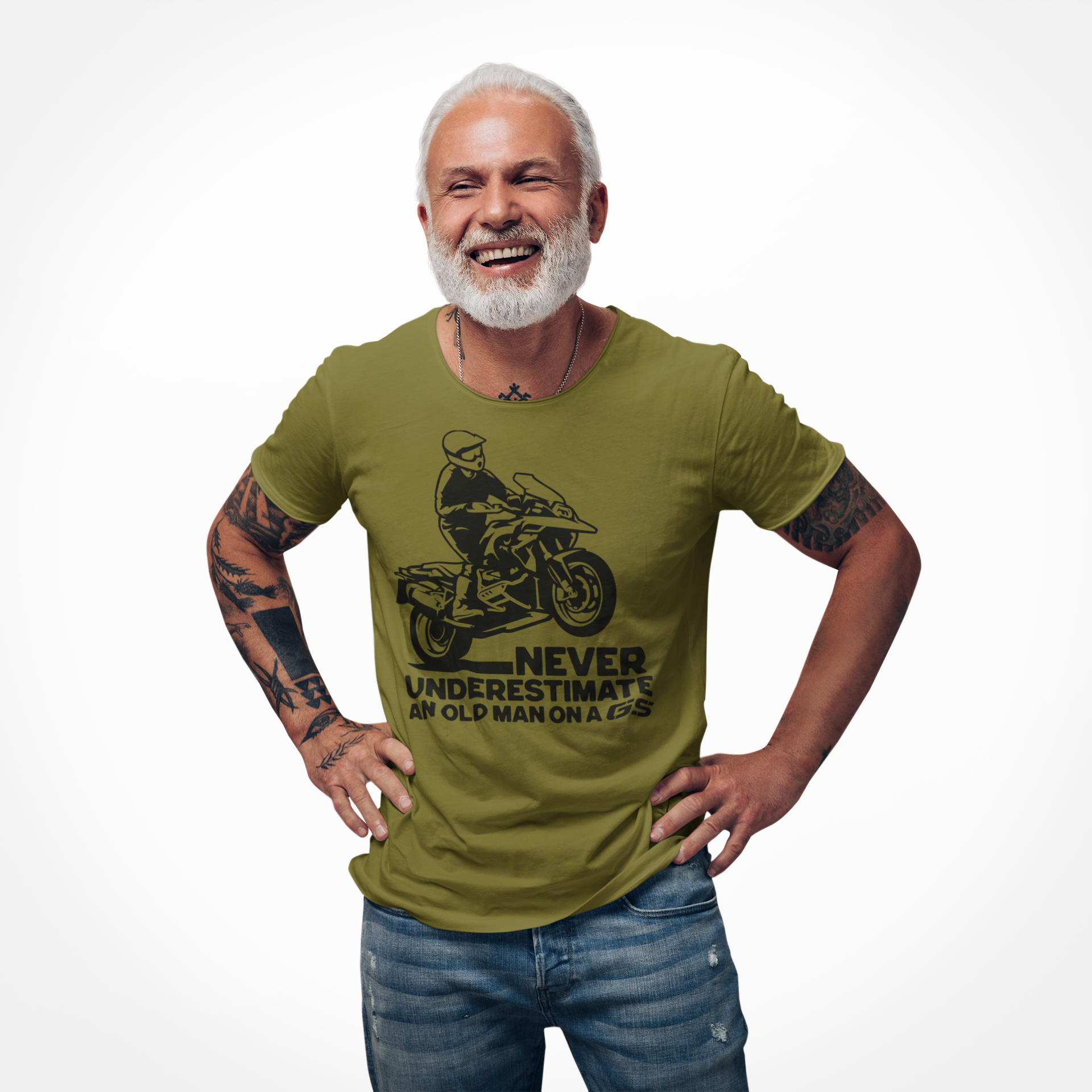 Never Underestimate an Old Man on a GS T-shirt (v1)