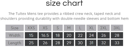 Hooligan Parade Locals t-shirt size chart