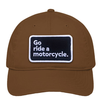 "Go ride a motorcycle" Unstructured Eco Cap
