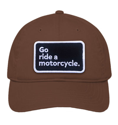 "Go ride a motorcycle" Unstructured Eco Cap