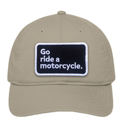 "Go ride a motorcycle" Unstructured Eco Cap