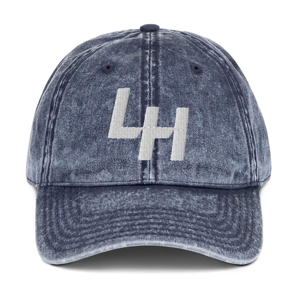 La Honda SHIFT logo from crown moto embroidered in 3D on the front of vintage baseball cap