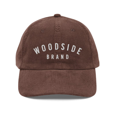 vintage corduroy "woodside brand" embroidered hat