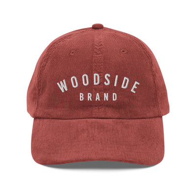 vintage corduroy "woodside brand" embroidered hat