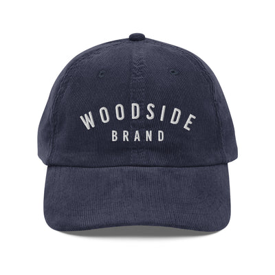 vintage corduroy "woodside brand" embroidered hat