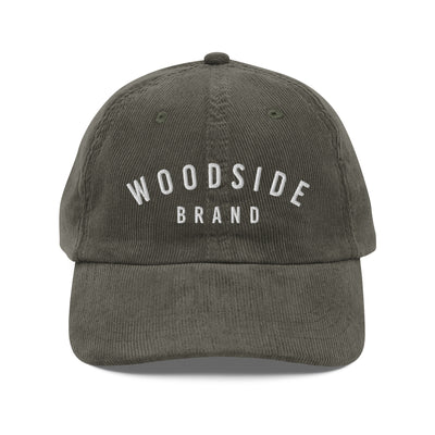 vintage corduroy "woodside brand" embroidered hat