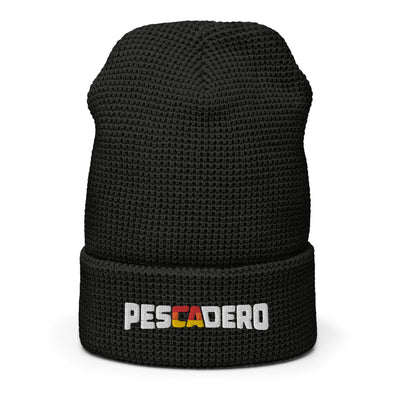 Pescadero Sunset embroidered waffle knit beanie