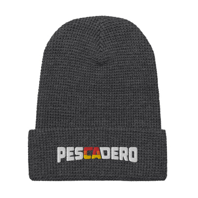 Pescadero Sunset embroidered waffle knit beanie