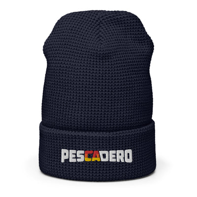 Pescadero Sunset embroidered waffle knit beanie