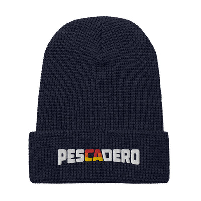 Pescadero Sunset embroidered waffle knit beanie