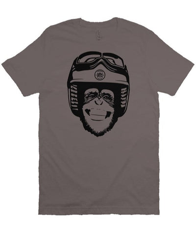 Original Moto Monkey design printed in black ink on chest of premium unisex short sleeve t-shirt