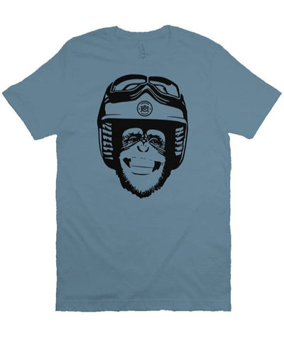 Original Moto Monkey design printed in black ink on chest of premium unisex short sleeve t-shirt