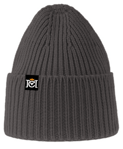 Crown Moto Chunky Rib Knit Beanie