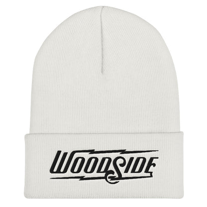 Embroidered Woodside Brand knit beanie